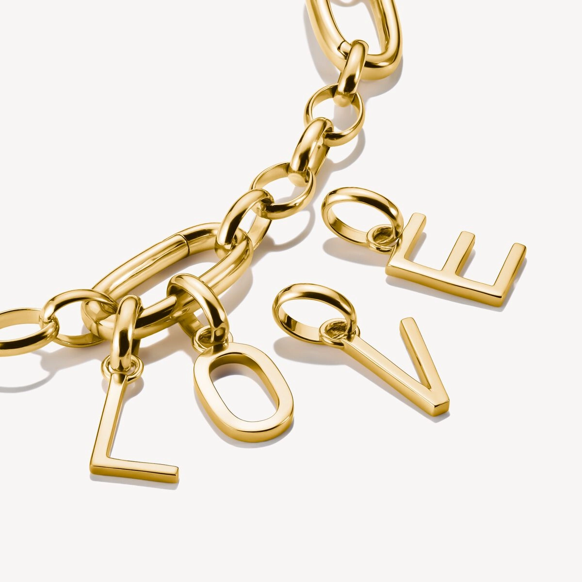 Thomas Sabo Gold Plated Letter E Connect Charm