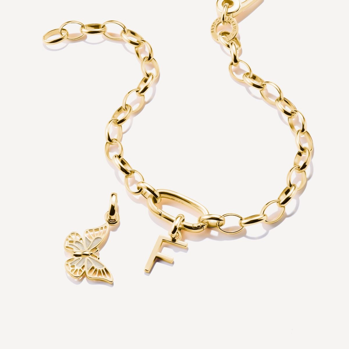 Thomas Sabo Gold Plated Letter F Connect Charm