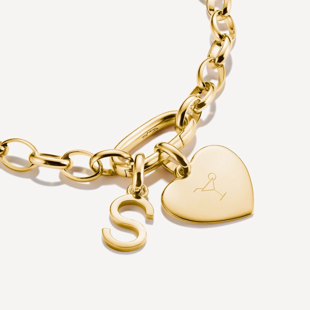 Thomas Sabo Gold Plated Letter S Connect Charm