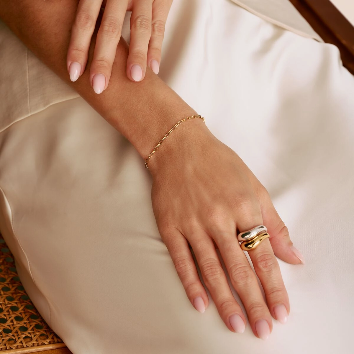 Thomas Sabo Gold Plated Paperclip Bracelet