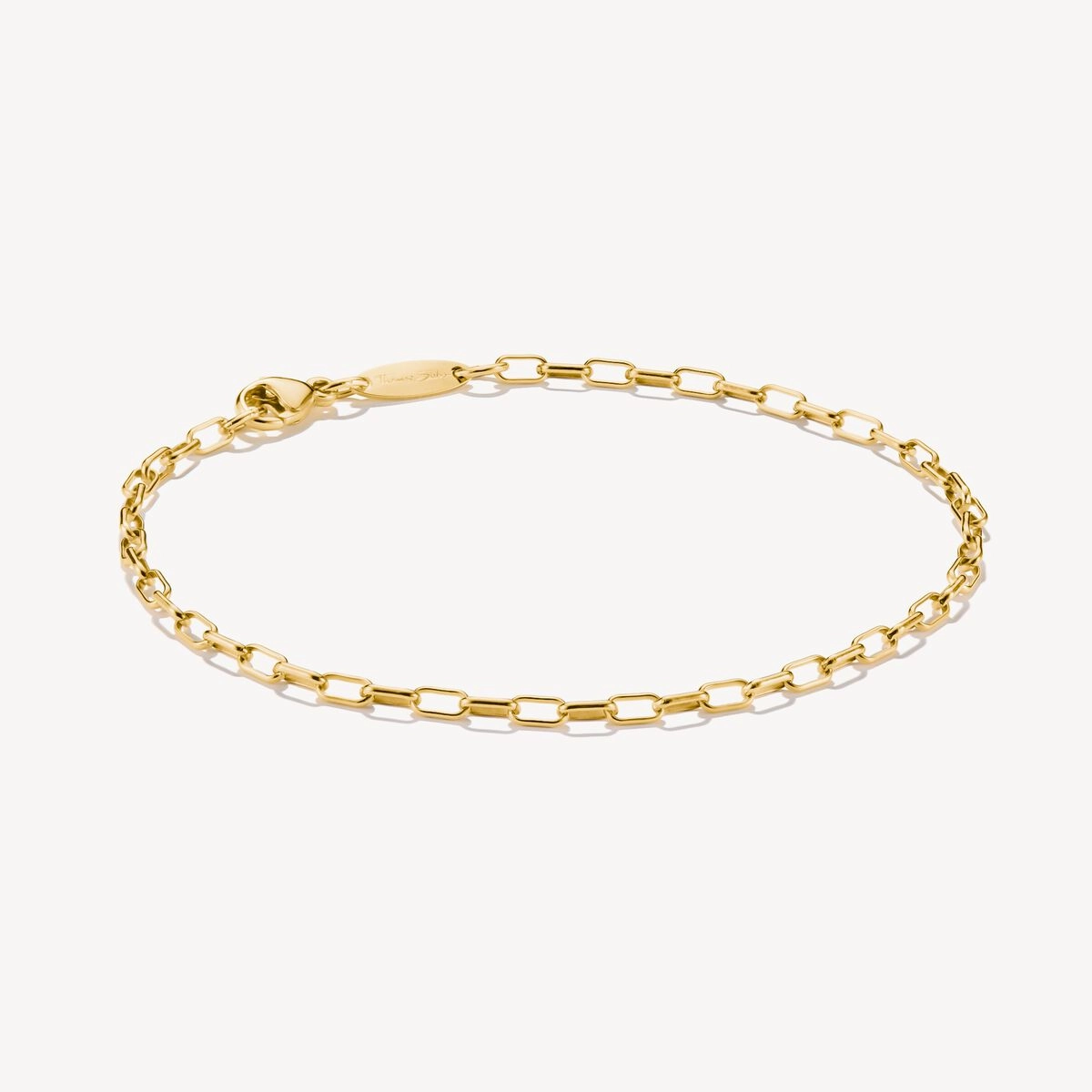Thomas Sabo Gold Plated Paperclip Bracelet