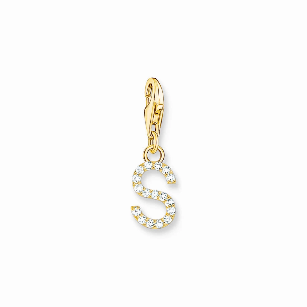 Thomas Sabo Gold Plated Sterling Silver Charmista Letter "S" Charm