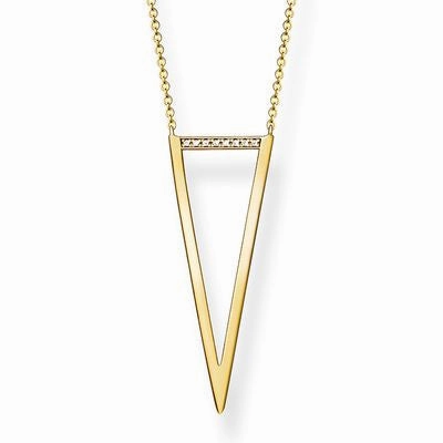 Thomas Sabo Gold Plated Triangle Necklace - D_KE0008Y