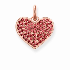 Thomas Sabo Heart Red Pave Pendant