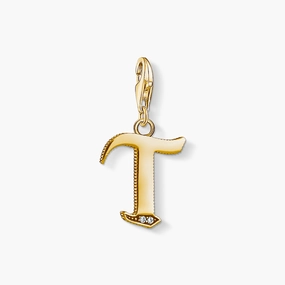 Thomas Sabo Letter T Gold Pendant Charm