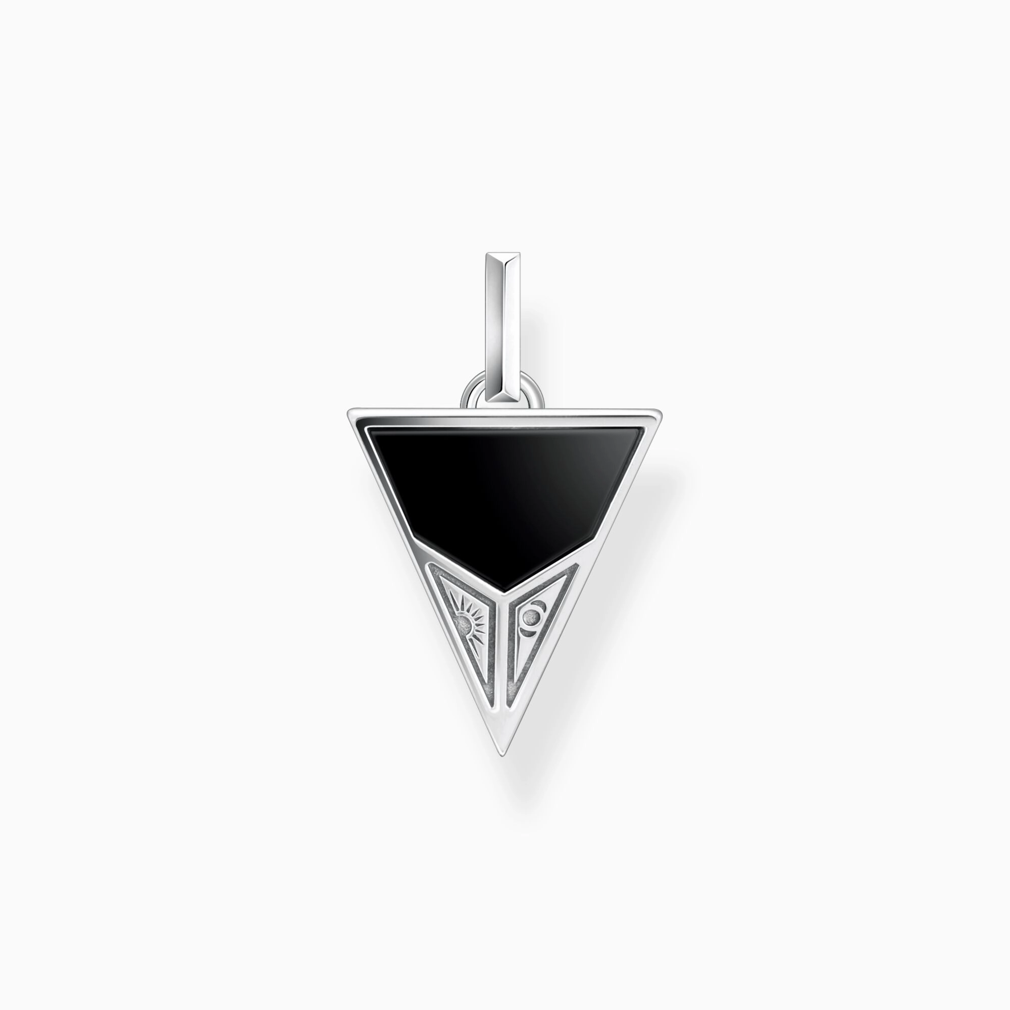 Thomas Sabo Silver Pyramid with Black Onyx and Tiger's Eye Pendant