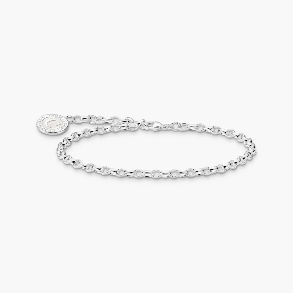 Thomas Sabo Sterling Silver Charmista Member Charm Bracelet with White Coin