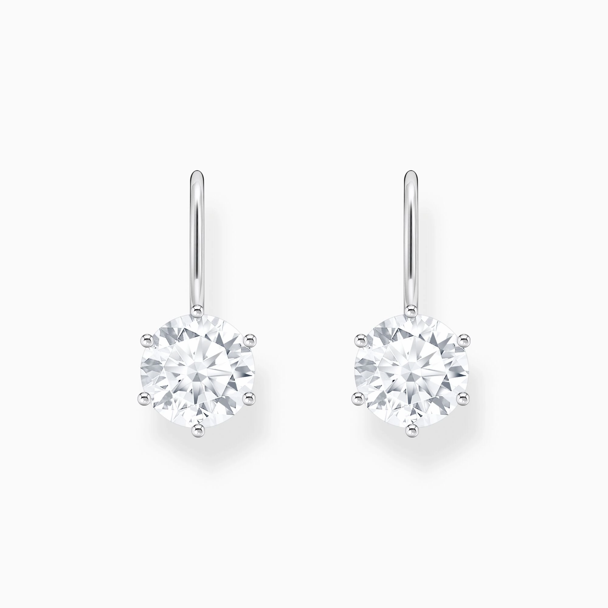 Thomas Sabo Sterling Silver Circle White Zirconia Earrings