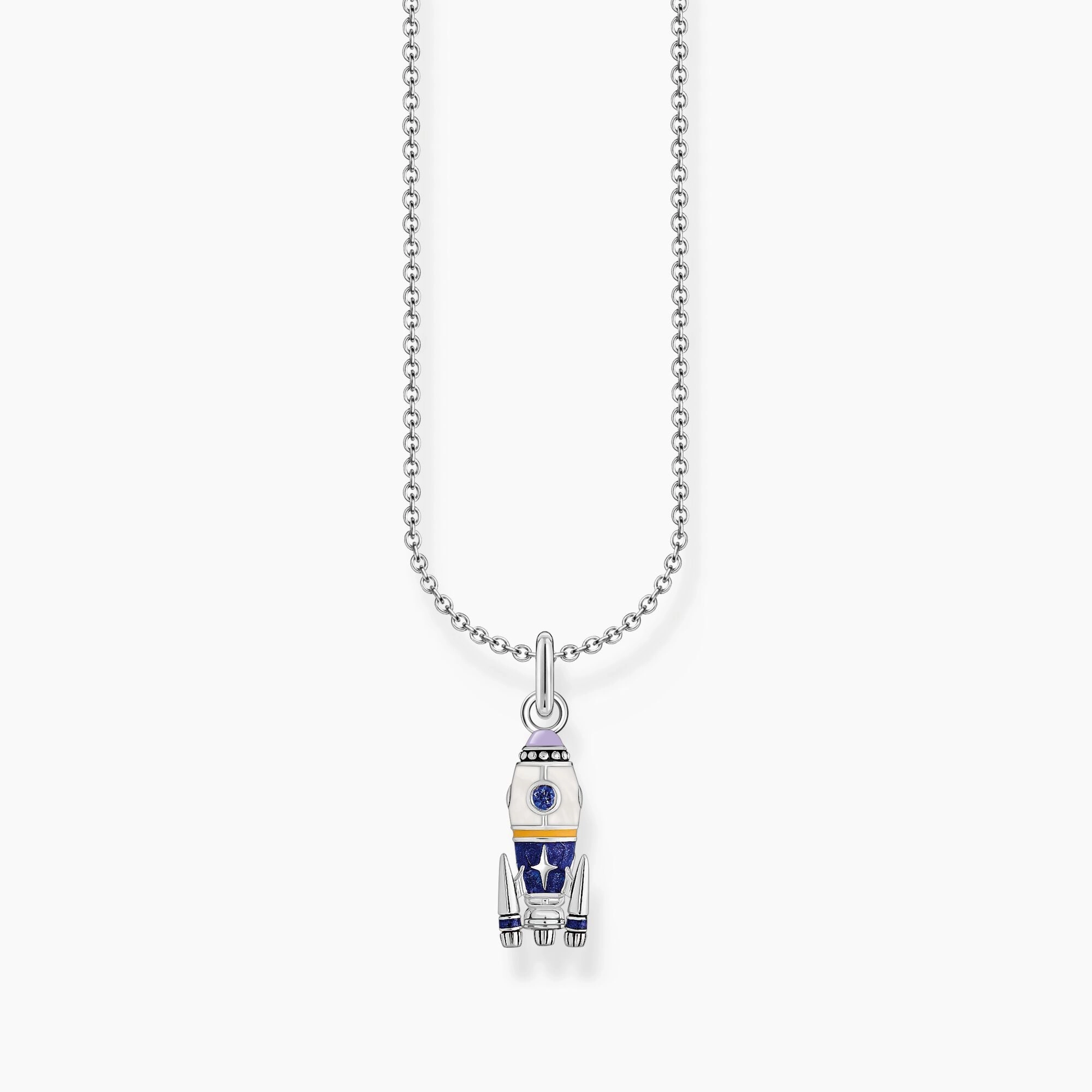 Thomas Sabo Sterling Silver Rocket Enamel Necklace