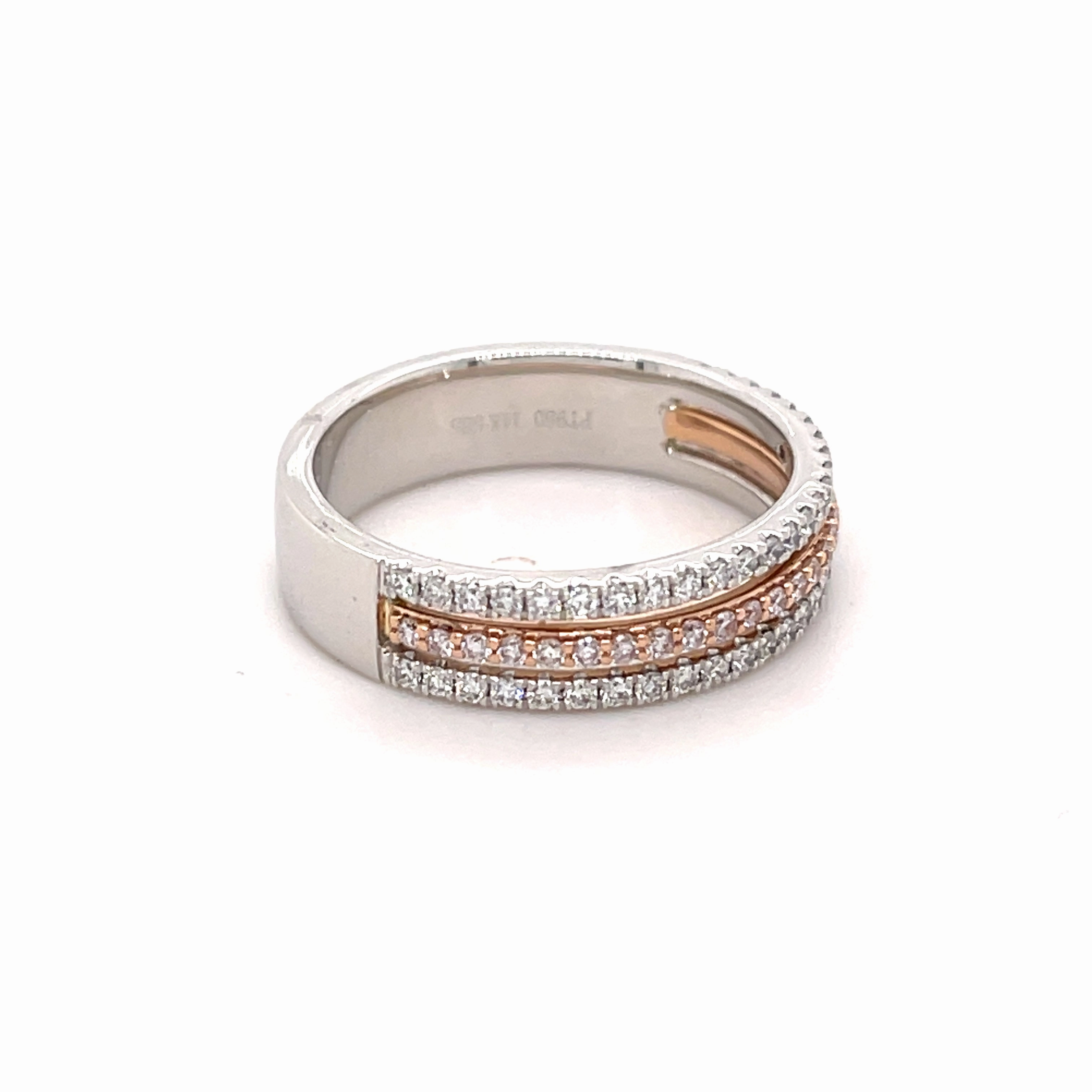 Tiana Platinum 14ct Rose Gold Pink Diamond Ring
