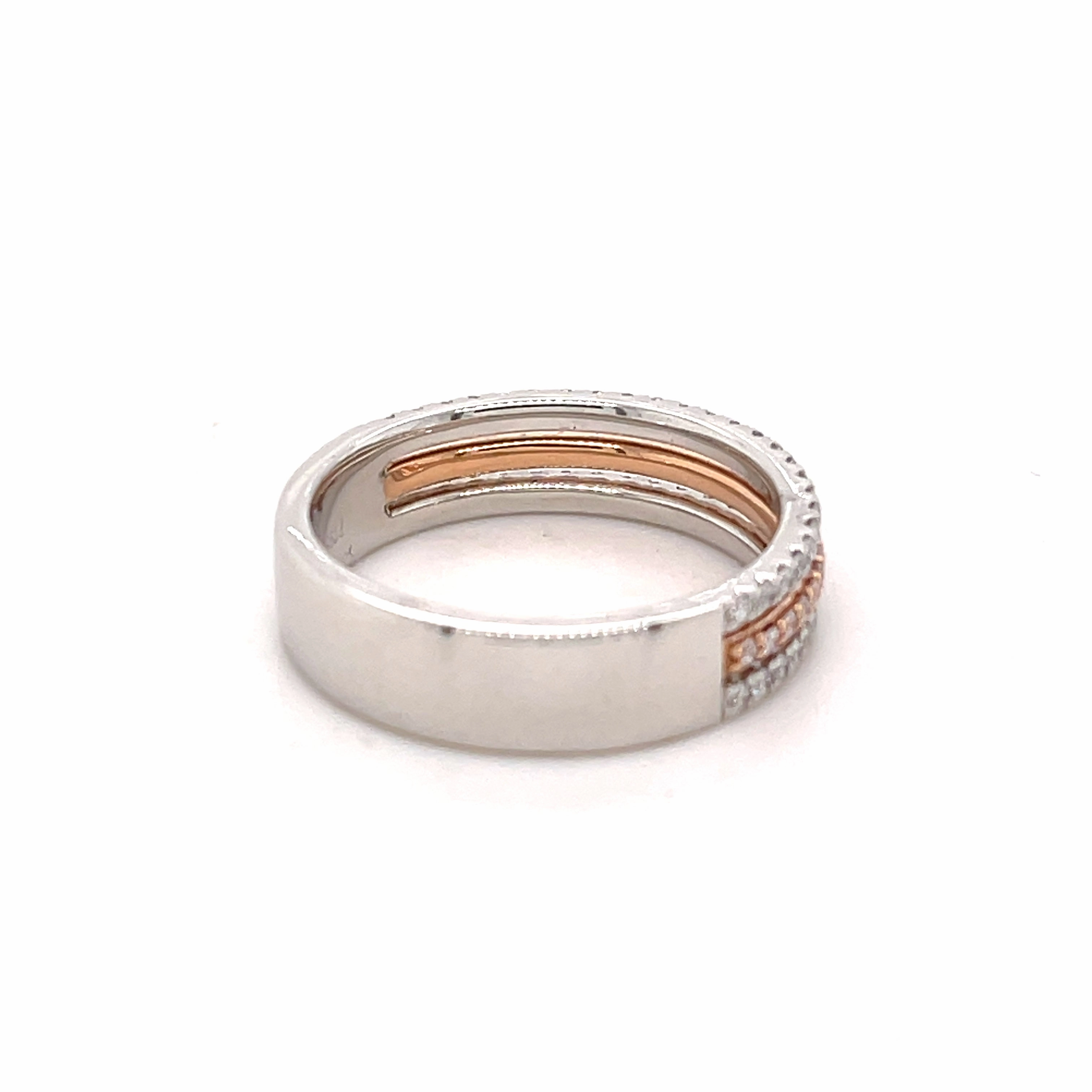 Tiana Platinum 14ct Rose Gold Pink Diamond Ring