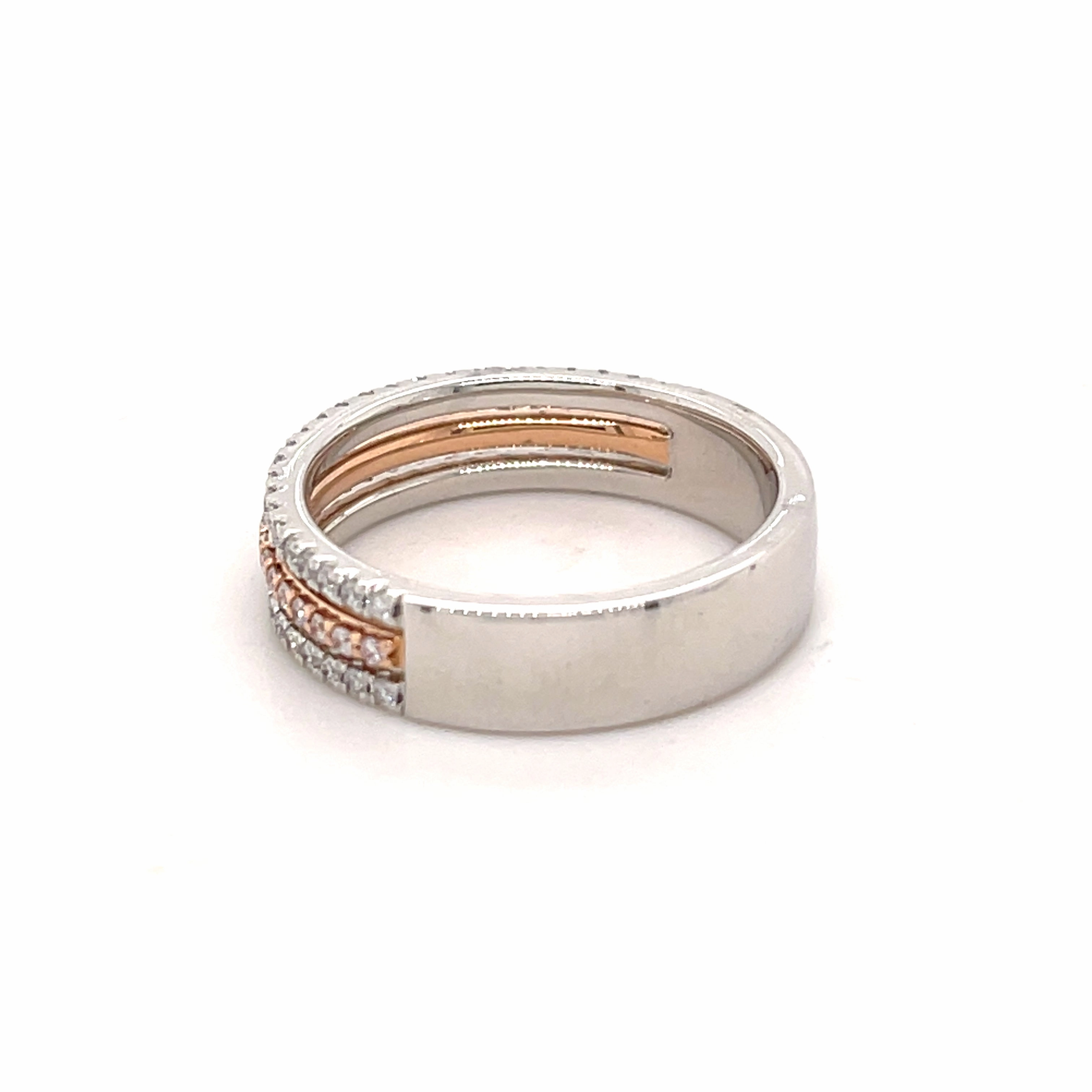 Tiana Platinum 14ct Rose Gold Pink Diamond Ring