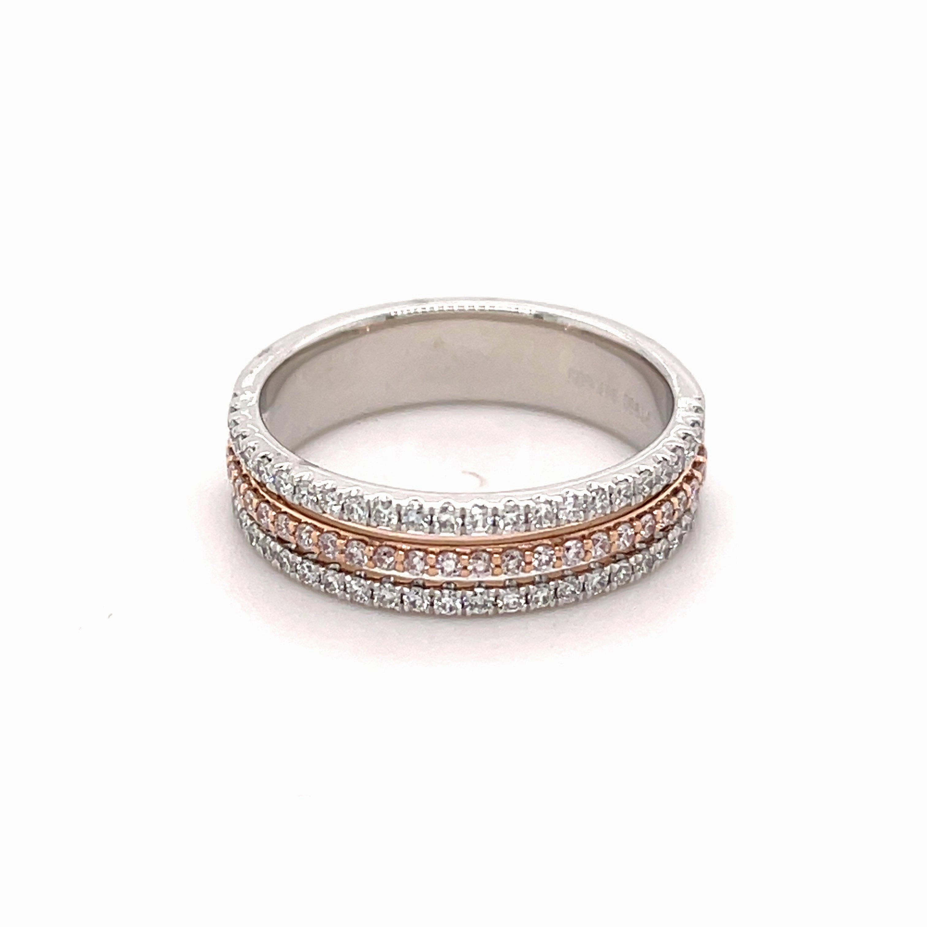 Tiana Platinum 14ct Rose Gold Pink Diamond Ring