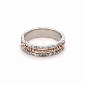 Tiana Platinum 14ct Rose Gold Pink Diamond Ring