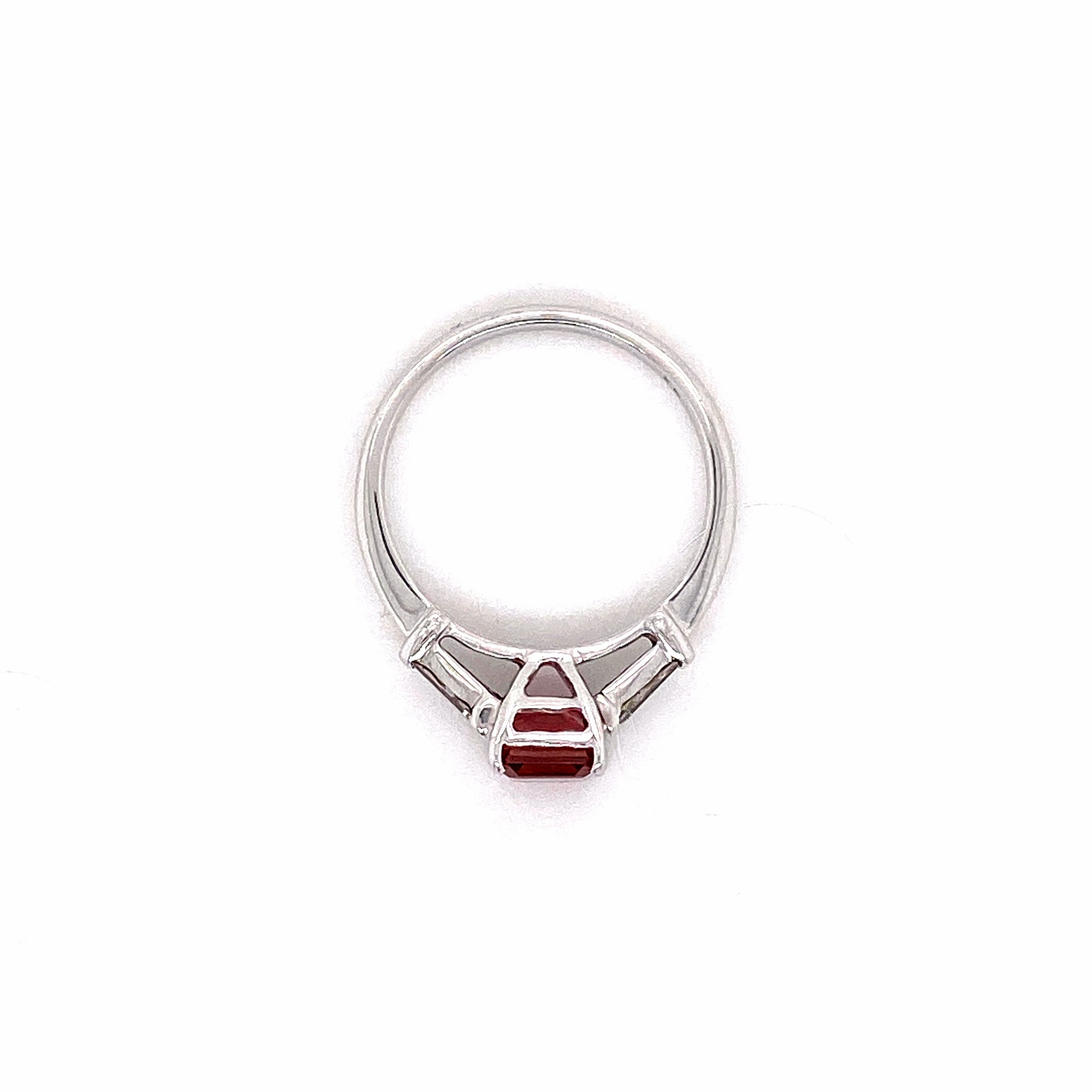 Tourmaline and Diamond Platinum Ring