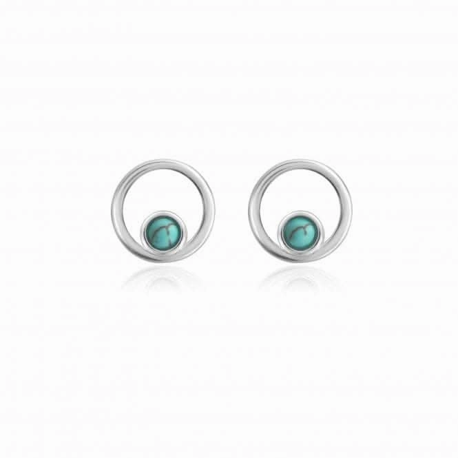 Treasure The Little Things Birthstone December Turquoise Silver Earrings 3845