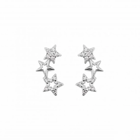Triple Star Zirconia Stud Earrings 3425CZ