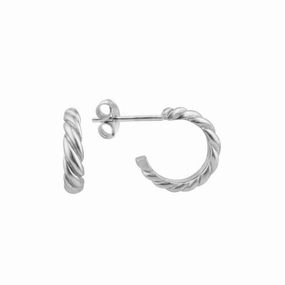 Twisted 13mm Stud Hoop Earrings 66852HP
