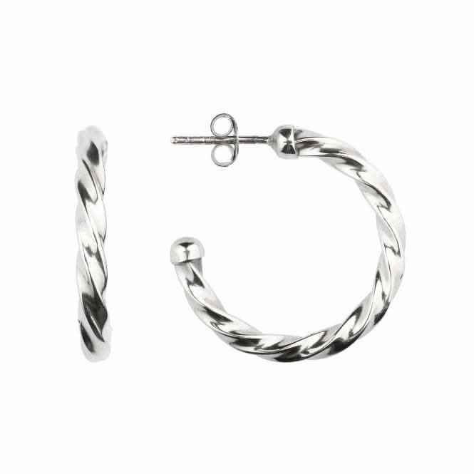Twisted 25mm Stud Hoop Earrings 66837HP