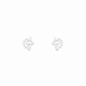 Unicorn Head Stud Earrings 4472HP