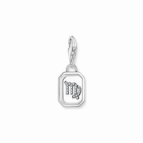 Virgo zodiac sign silver charm Pendant