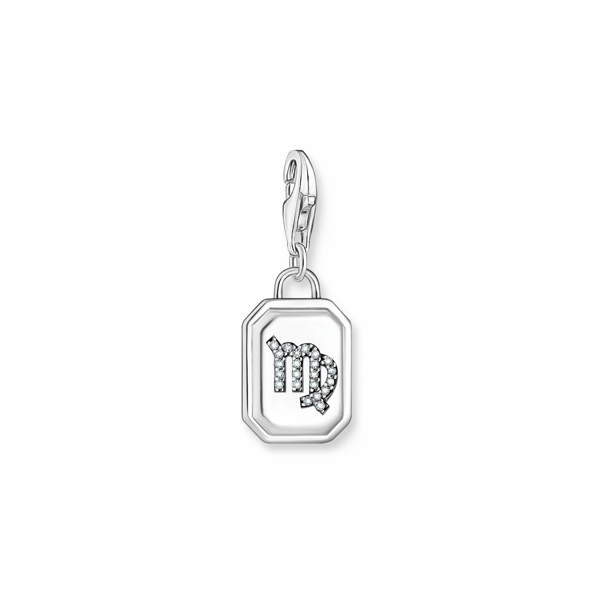 Virgo zodiac sign silver charm Pendant