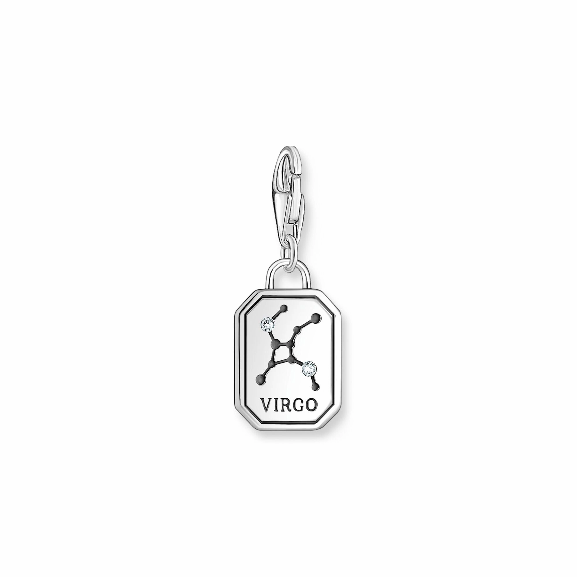 Virgo zodiac sign silver charm Pendant