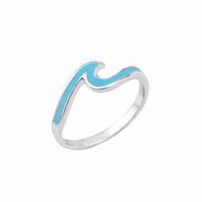 Wave Turquoise Enamel Ring 1451BE