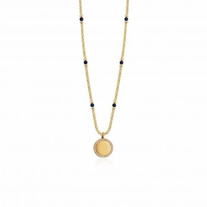 Wellness Gems Gold Lapis Lazuli 45cm With 5cm Extender Necklace 3849