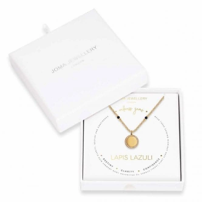 Wellness Gems Gold Lapis Lazuli 45cm With 5cm Extender Necklace 3849