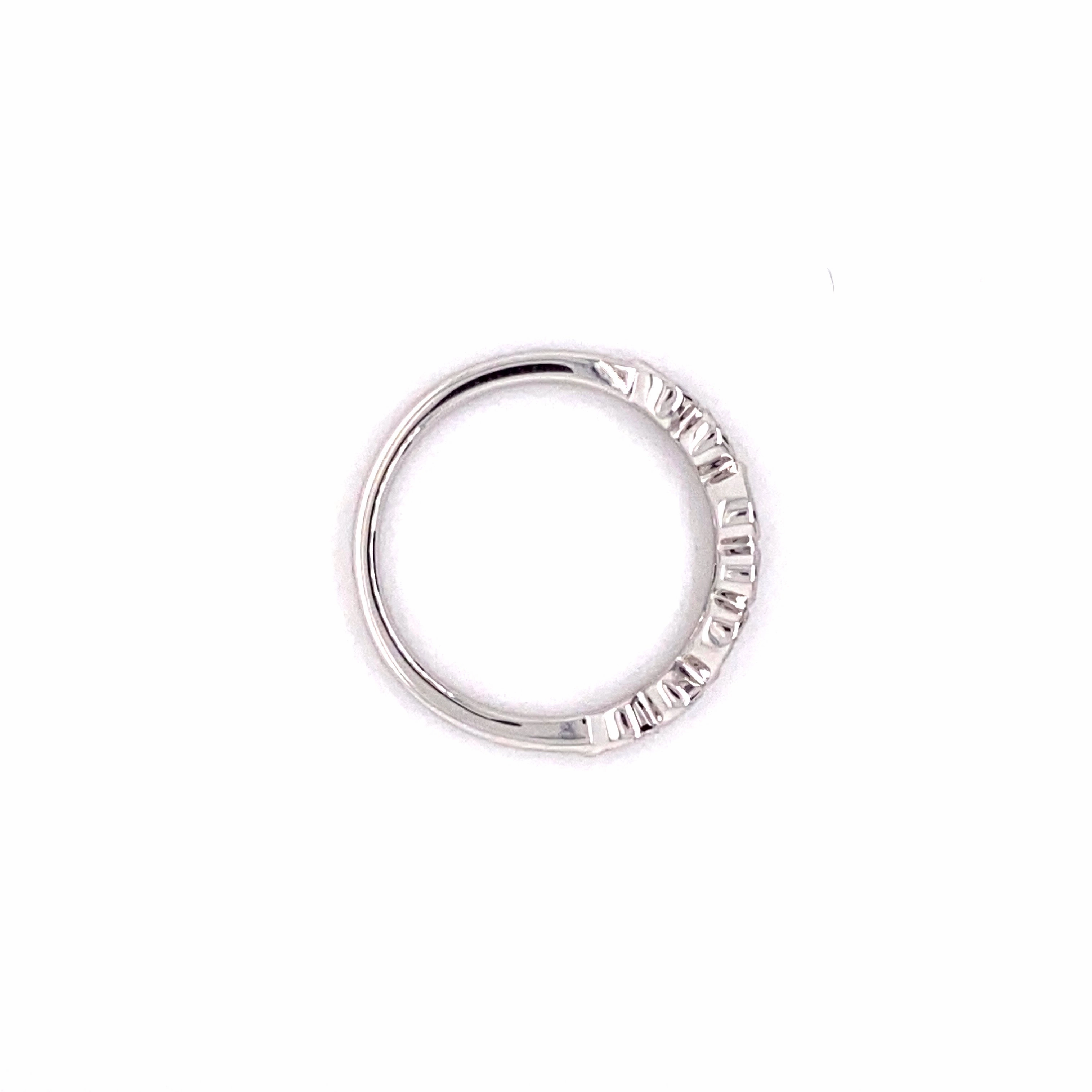 White Gold Teardrop and Round Diamond Band