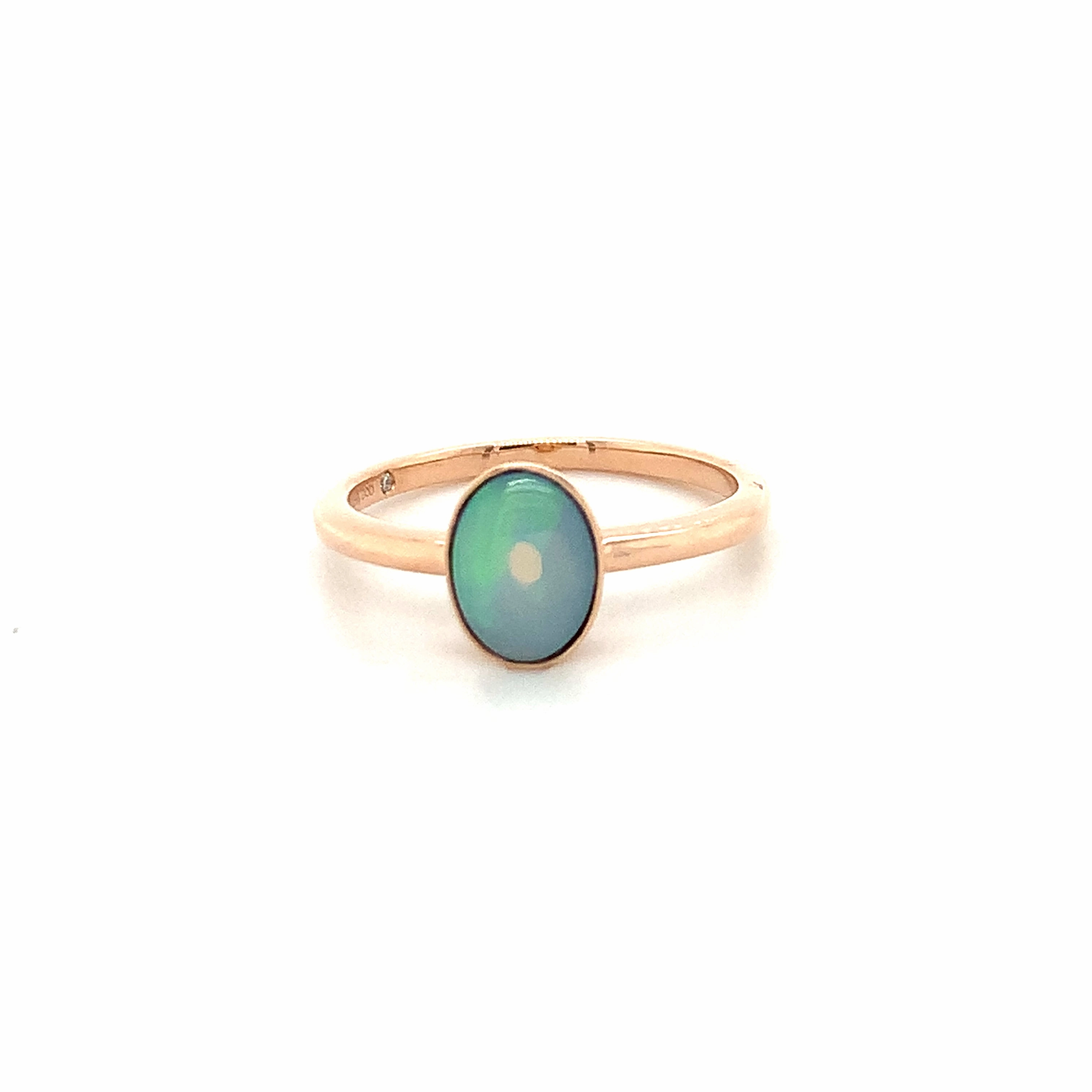 White Opal Ring