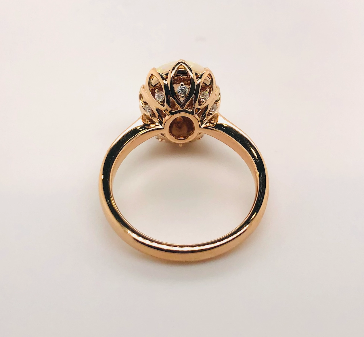 White Opal Rosegold Ring