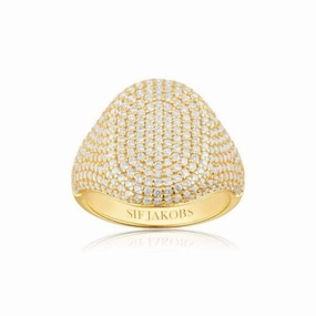 White Zirconia Capizzi Ring SJ-R42240-CZ-YG