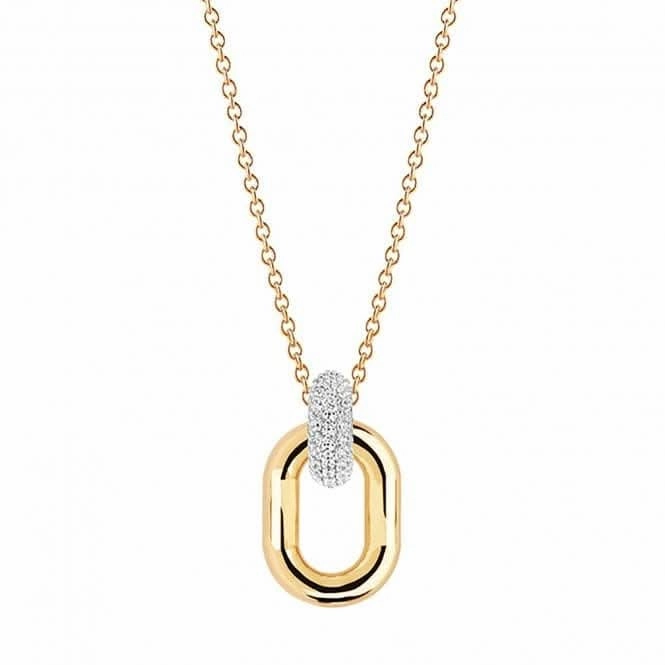 White Zirconia Capri Due Pendant SJ-P62018-CZ-SG45-60