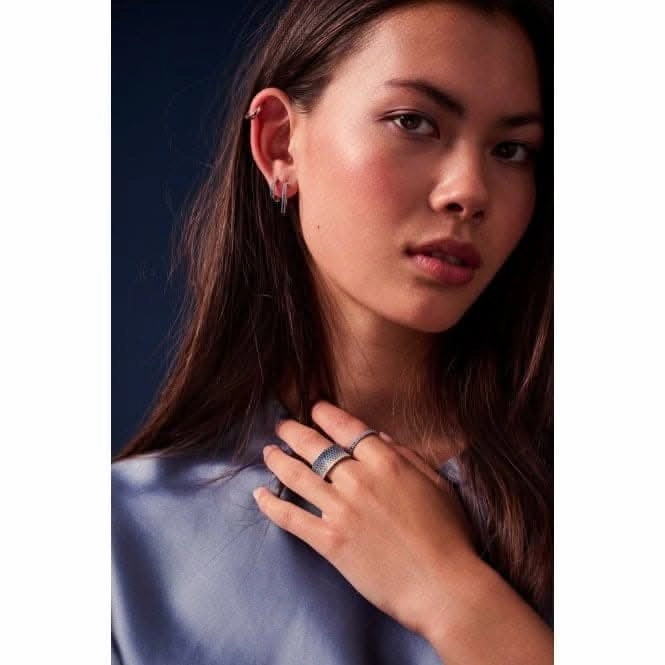 White Zirconia Ellera Medio Earrings SJ-E2859-GBL