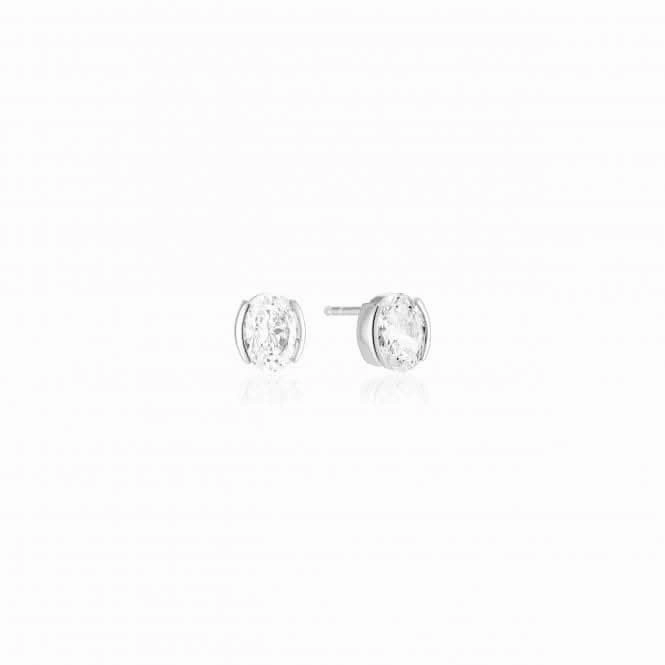 White Zirconia Ellisse Carezza Earrings SJ-E2350-CZ