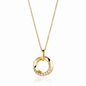 White Zirconia Ferrara Pendant SJ-P1211-CZ-SG38-45