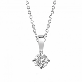White Zirconia Princess Piccolo Pendant SJ-P4MMRD-CZ-45