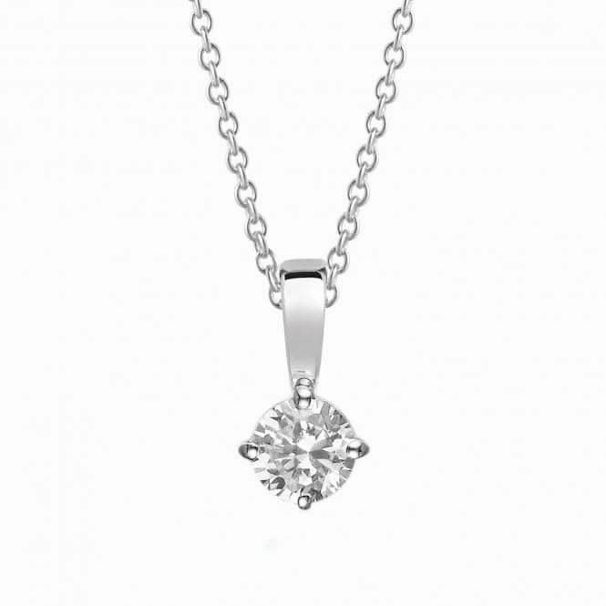 White Zirconia Princess Piccolo Pendant SJ-P4MMRD-CZ-45