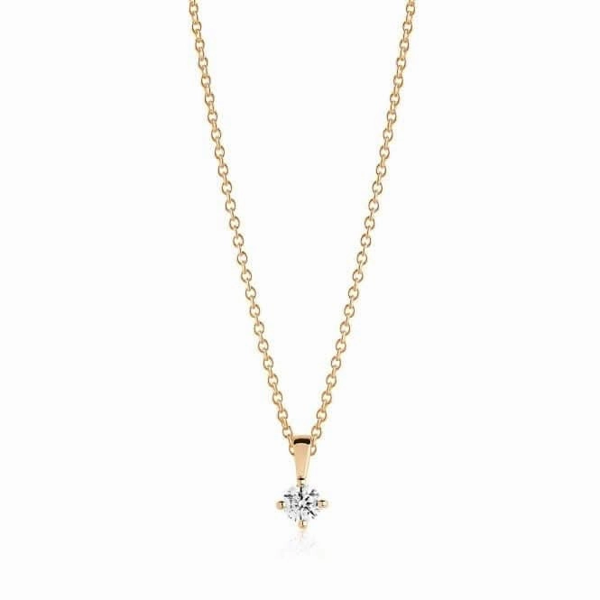 White Zirconia Princess Piccolo Pendant SJ-P4MMRD-CZ-YG-45