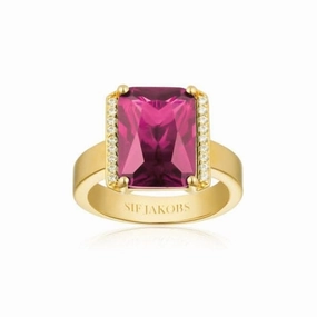 White Zirconia Roccanova Altro Grande Ring SJ-R42267-PKCZ-YG
