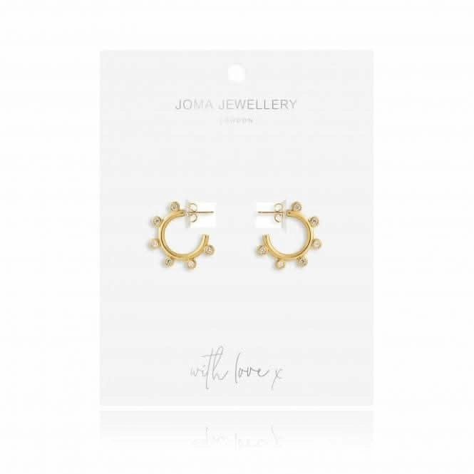 Zahra Gold Zirconia Hoop Earrings 4456