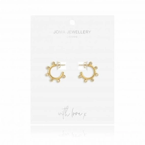 Zahra Gold Zirconia Hoop Earrings 4456