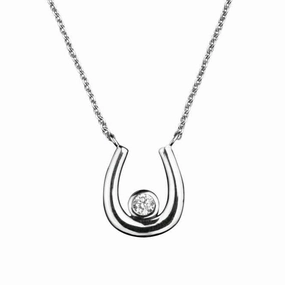 Zirconia Horseshoe 18" Necklace 9481CZ