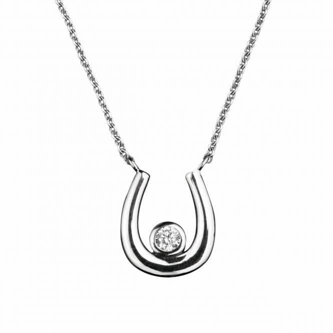 Zirconia Horseshoe 18" Necklace 9481CZ