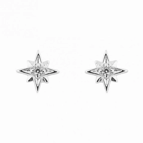 Zirconia Starburst Earrings E6237C